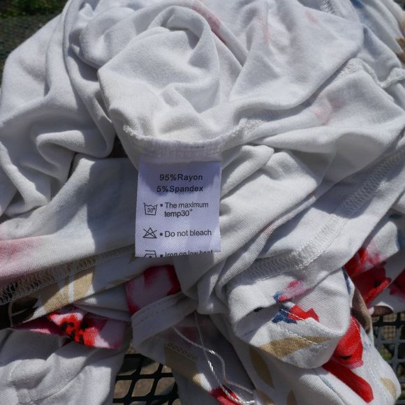 Dearcase Stretch Maxi Dress White Floral Small NWOT Pockets Rayon Blend - Picture 4 of 10